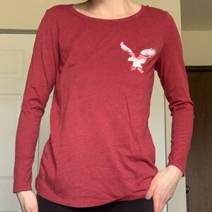 Red long sleeve top
